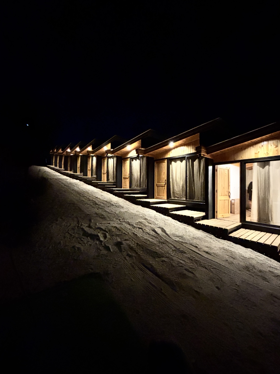 Iluminación exterior de cabañas